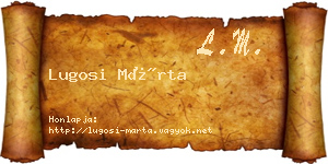 Lugosi Márta névjegykártya