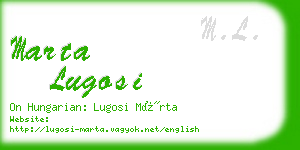 marta lugosi business card